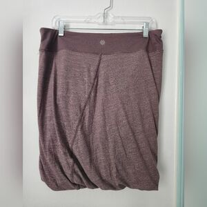 Athleta Skirt Womens Medium Purple Wine Heathered Twist Knit Wrap Short Size L